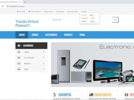 Tienda virtual e-commerce Platea21